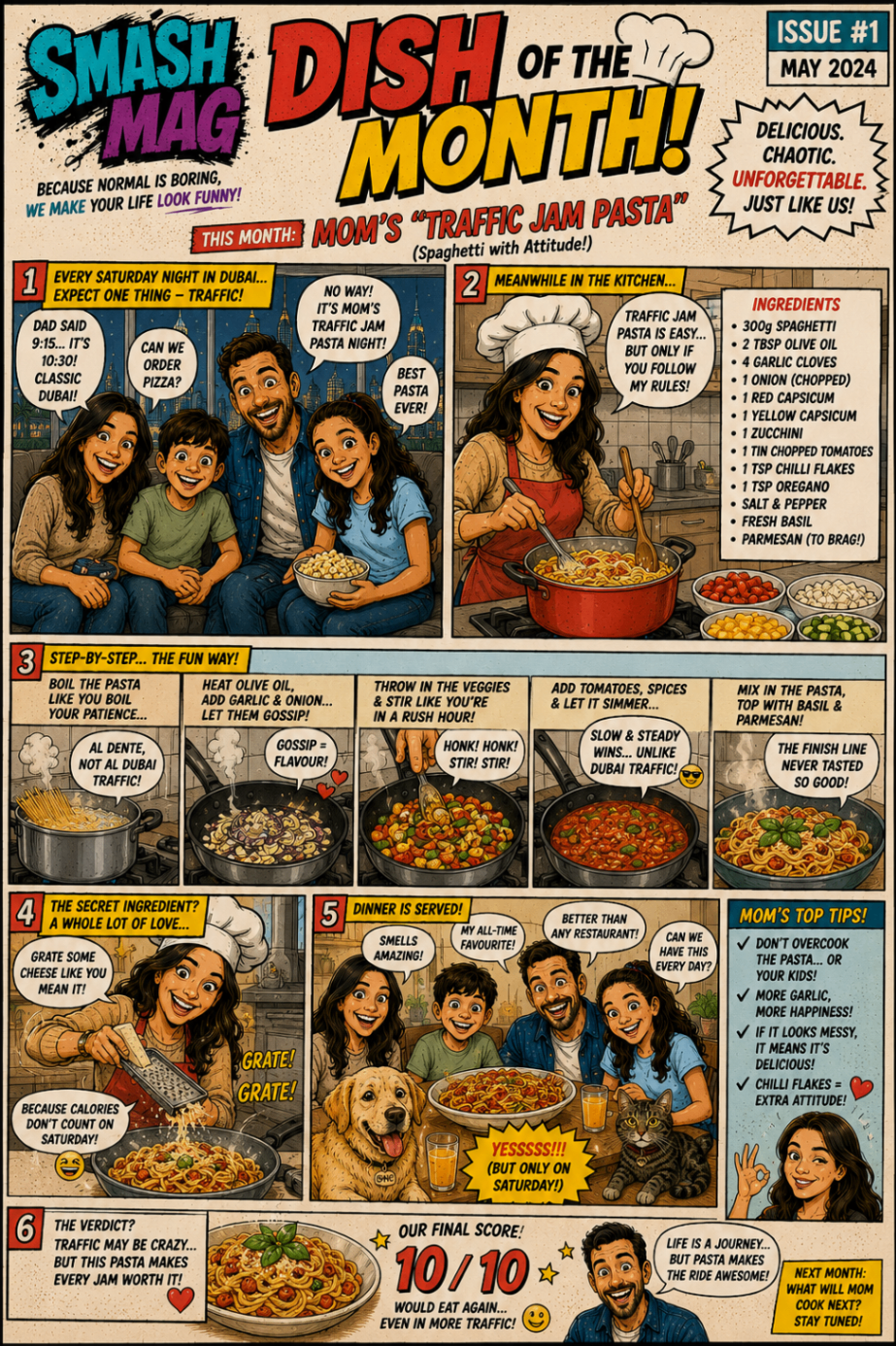 Dish of the Month magazine page