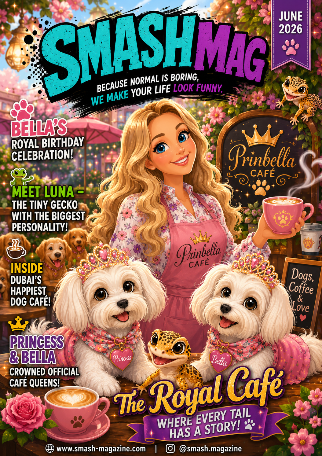 Smash Magazine sample cover — The Royal Café edition