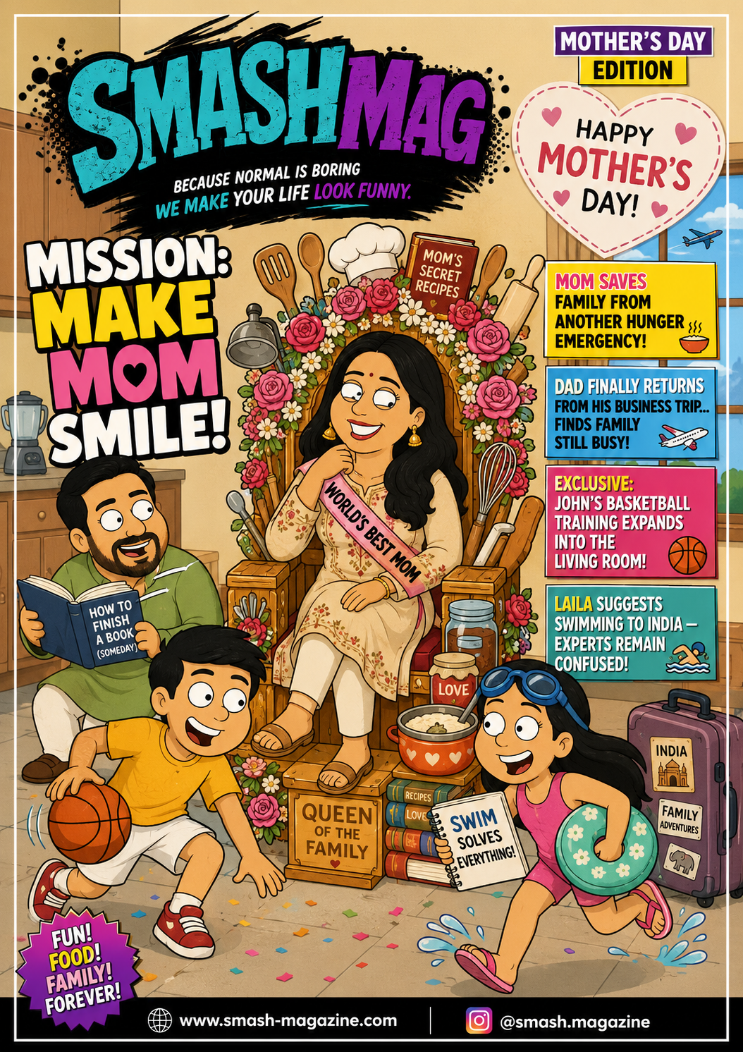 Smash Magazine sample cover — Mother's Day edition