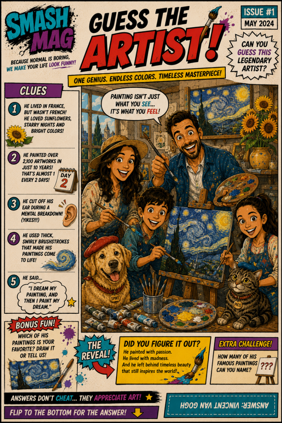 Guess the Artist magazine page